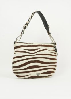 Alternative view of PRADA ZEBRA PRINT CAVALLINO HOBO BAG
