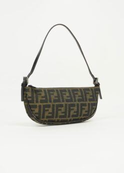 Alternative view of FENDI ZUCCA CRESCENT SHOULDER BAG