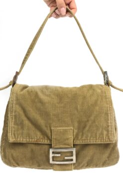 FENDI CORDUROY SHOULDER BAG