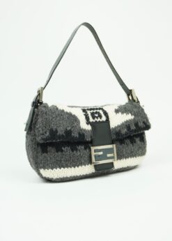 Alternative view of FENDI CASHMERE KNITTED BAGUETTE