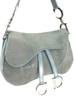 Alternative view of CHRISTIAN DIOR EXOTIC SOFT LIZARD LEATHER DOUBLE SADDLE BAG