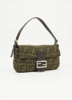 Alternative view of FENDI CASHMERE WOOL BAGUETTE