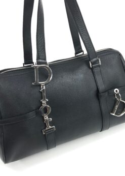 Alternative view of CHRISTIAN DIOR LEATHER BAG WITH SILVER HARDWARE