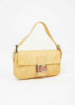 Alternative view of FENDI PYTHON BAGUETTE WITH MARBLE BUCKLE