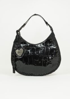 CHRISTIAN DIOR CROCODILE EMBOSSED CORSET HOBO