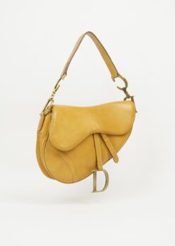 Alternative view of CHRISTIAN DIOR TAN LEATHER SADDLE BAG