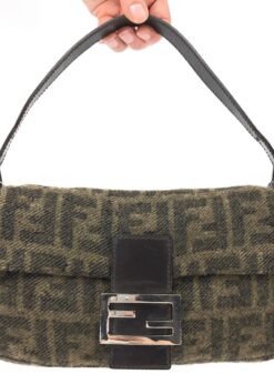 FENDI CASHMERE WOOL BAGUETTE BAG