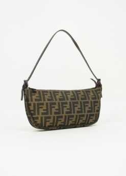 Alternative view of FENDI ZUCCA CRESCENT SHOULDER BAG