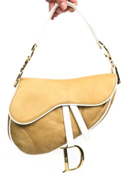 CHRISTIAN DIOR LEATHER SADDLE BAG