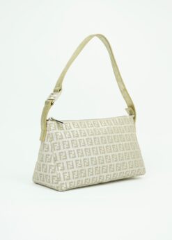 Alternative view of FENDI ZUCCA SHIMMER SHOULDER BAG