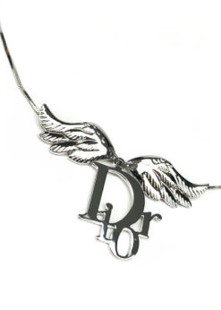 CHRISTIAN DIOR MONOGRAM WINGED NECKLACE