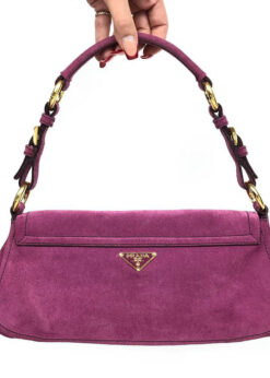 PRADA SUEDE SHOULDER BAG