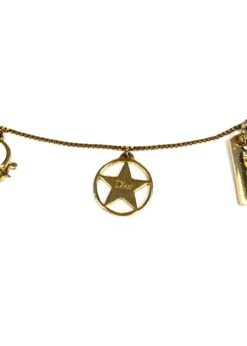 CHRISTIAN DIOR TRIPLE LOGO NECKLACE