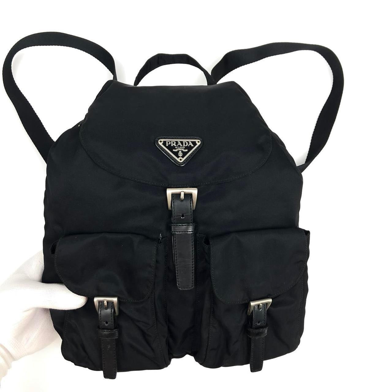 PRADA NYLON DOUBLE BUCKLE BACKPACK - Image 2