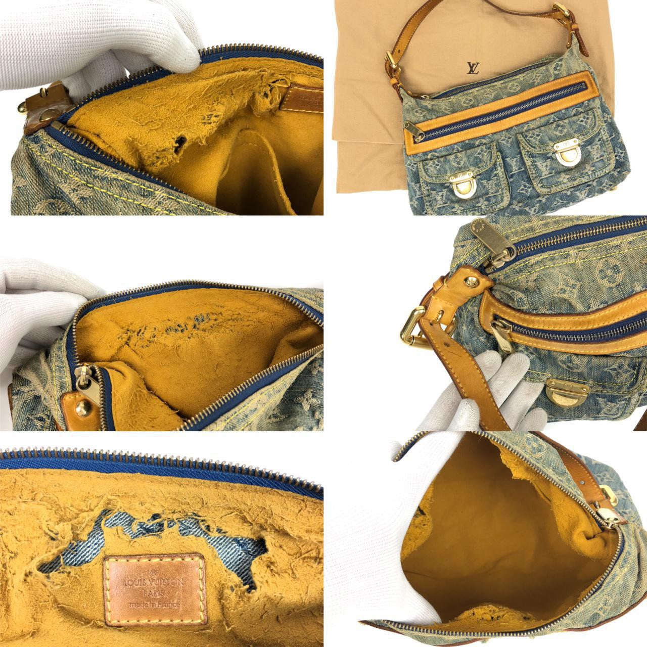 LOUIS VUITTON DENIM SHOULDER BAG - Image 4