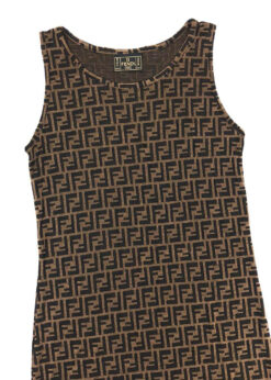Alternative view of FENDI ZUCCA MAXI DRESS
