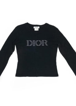 CHRISTIAN DIOR DIAMANTÉ SPELL-OUT LONG SLEEVE