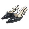 CHANEL LOGO BOW SLING-BACK MULE HEELS - UK 3 / US 5 / EU 36