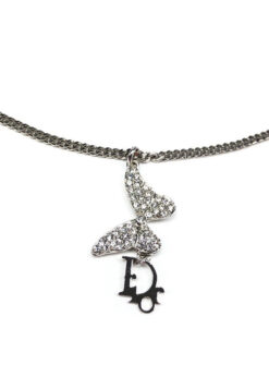 CHRISTIAN DIOR MONOGRAM BUTTERFLY NECKLACE