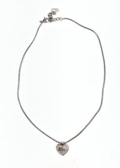 Alternative view of CHRISTIAN DIOR JEWELLED HEART NECKLACE