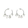 CHRISTIAN DIOR SPELL-OUT DIAMANTÉ HOOP EARRINGS