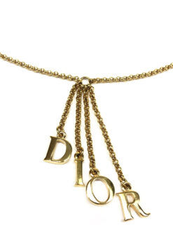 CHRISTIAN DIOR SPELL-OUT NECKLACE