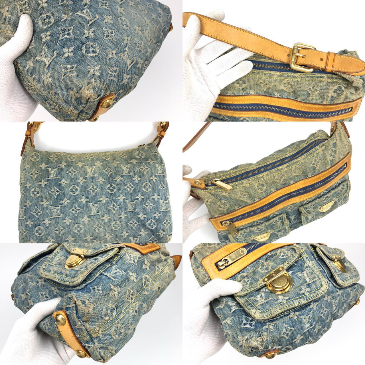 LOUIS VUITTON DENIM SHOULDER BAG - Image 3