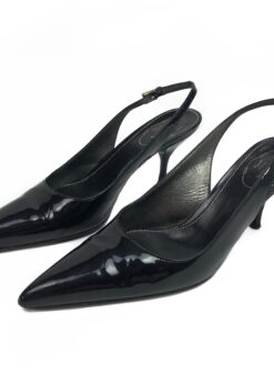 PRADA SLING-BACK LEATHER HEELS -  UK 3.5 / US 5.5 / EU 36.5