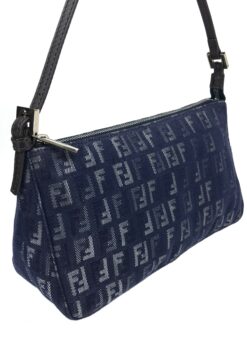 Alternative view of FENDI ZUCCA DENIM SHOULDER BAG