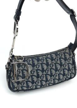 Alternative view of CHRISTIAN DIOR MONOGRAM SHOULDER BAG WITH SILVER DETAILING