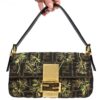 FENDI ZUCCA FLORAL BAGUETTE BAG