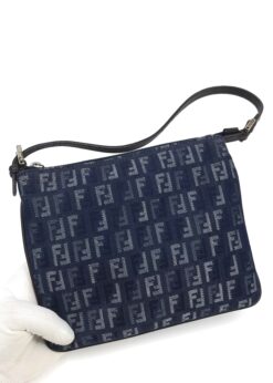 Alternative view of FENDI ZUCCA DENIM SHOULDER BAG