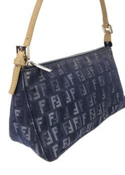 Alternative view of FENDI ZUCCA DENIM SHOULDER BAG