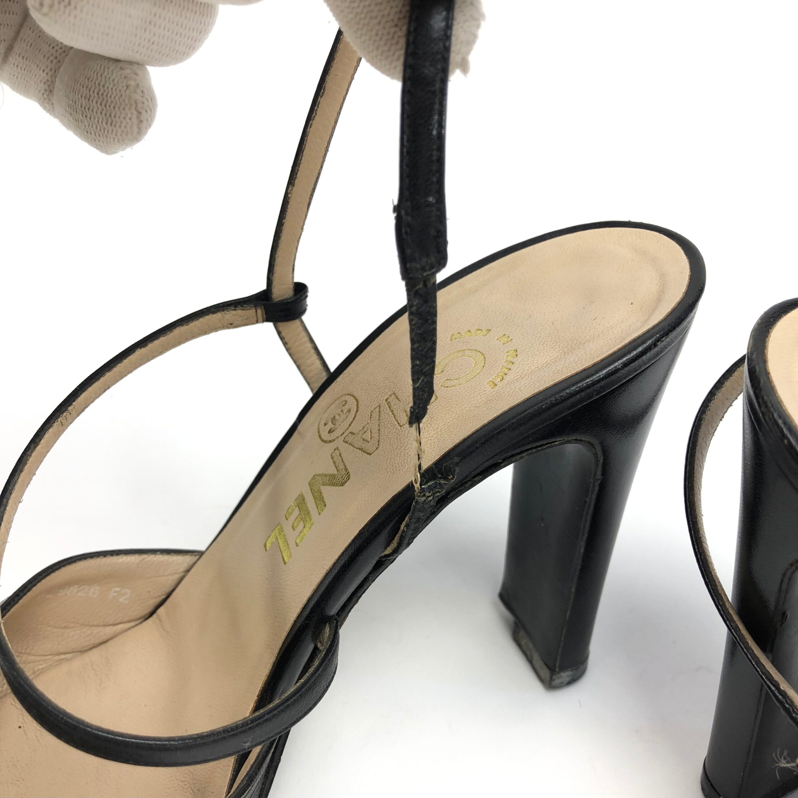 CHANEL LOGO SLING-BACK MULE HEELS - UK 4 / US 6 / EU 37 - Image 5