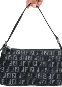 FENDI ZUCCA DENIM SHOULDER BAG